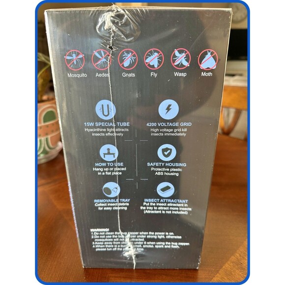 Gootop BUG ZAPPER Zap T6 Pro Mosquito Moth Gnat Zapper Corded 120v - Picture 4 of 4